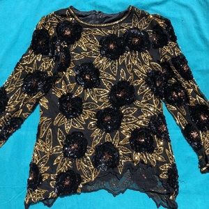 Vintage Beaded Blouse